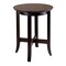 Contemporary Home Living 21.75” Dark Espresso Brown Circular Toby End Table